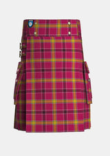 Utility_O_Meehan_Tartan_5902_kilt_front_image_with_pleated_design_and_adjustable_buckles_for_men