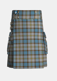 Utility_O_Rourke_Tartan_6755_kilt_front_image_with_pleated_design_and_adjustable_buckles_for_men