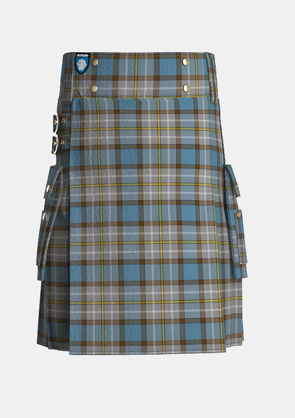 Utility_O_Rourke_Tartan_6755_kilt_front_image_with_pleated_design_and_adjustable_buckles_for_men