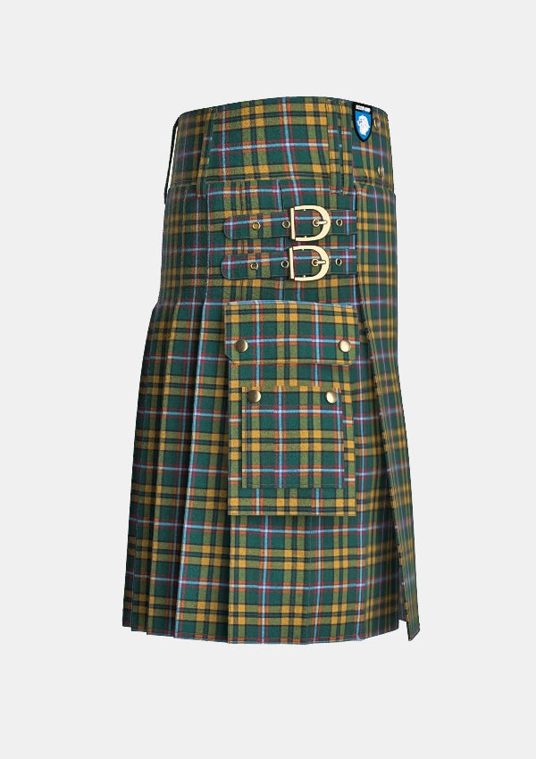 Utility_O_neill_tartan_2663_kilt_right_image_with_pleated_design_and_adjustable_buckles_for_men