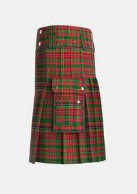 Utility_Ogilvie_1831_Tartan_2132_kilt_left_image_with_pleated_design_and_adjustable_buckles_for_men