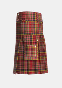 Utility_Ogilvie_7_Tartan_3064_kilt_left_image_with_pleated_design_and_adjustable_buckles_for_men