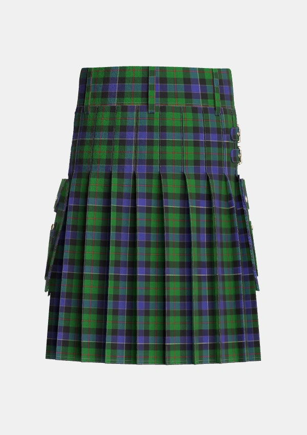 Utility_Ogilvie_of_Inverarity_VS_2_Tartan_666_kilt_back_image_with_pleated_design_and_adjustable_buckles_for_men
