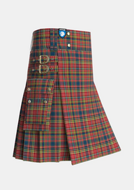 Utility_Ogilvy_2_Tartan_3240_kilt_side_image_with_pleated_design_and_adjustable_buckles_for_men