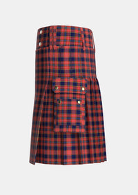 Utility_Ogilvy_Tartan_287_kilt_left_image_with_pleated_design_and_adjustable_buckles_for_men