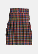 Utility_Ogilvy_or_Drummond_of_Strathallen_Tartan_1797_kilt_back_image_with_pleated_design_and_adjustable_buckles_for_men