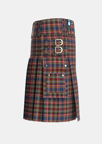 Utility_Ogilvy_or_Drummond_of_Strathallen_Tartan_1797_kilt_right_image_with_pleated_design_and_adjustable_buckles_for_men