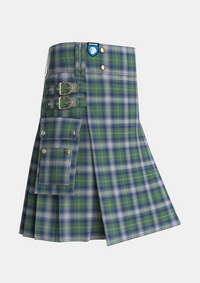 Utility_Oliphant_Dress_Tartan_10227_kilt_side_image_with_pleated_design_and_adjustable_buckles_for_men