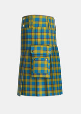 Utility_Oliver_Dress_Pink_Tartan_1259_kilt_left_image_with_pleated_design_and_adjustable_buckles_for_men