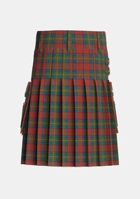 Utility_Oliver_Dress_Red_Tartan_1606_kilt_back_image_with_pleated_design_and_adjustable_buckles_for_men