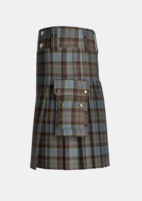Utility_Outlander_tartan_11113_kilt_left_image_with_pleated_design_and_adjustable_buckles_for_men