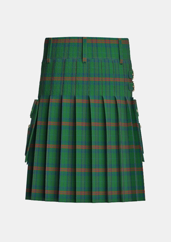 Utility_Owen_Of_Wales_Tartan_5750_kilt_back_image_with_pleated_design_and_adjustable_buckles_for_men