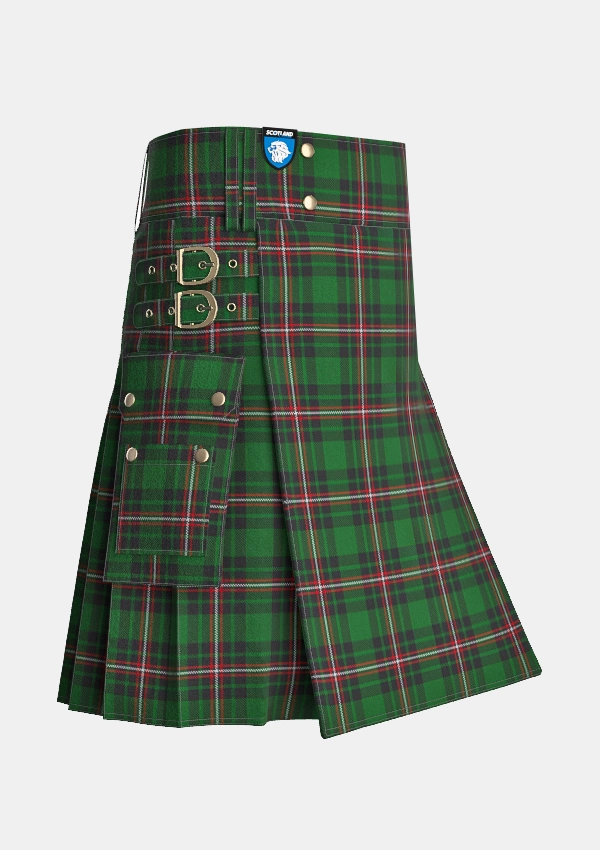 Utility_Page_Tartan_7468_kilt_side_image_with_pleated_design_and_adjustable_buckles_for_men