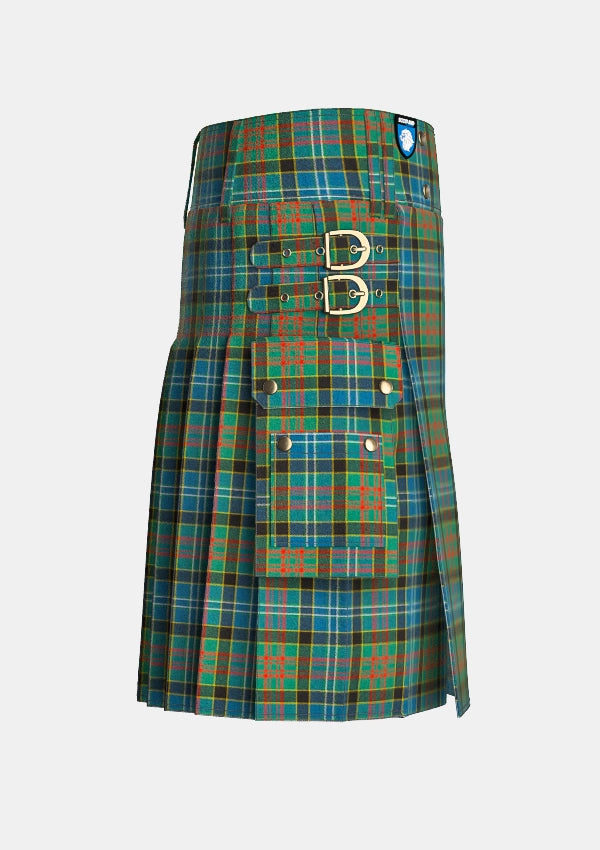 Utility_Paisley_tartan_640_kilt_right_image_with_pleated_design_and_adjustable_buckles_for_men