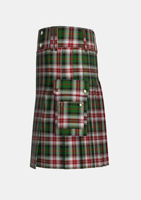 Utility_Palmer_Edward_Tartan_4796_kilt_left_image_with_pleated_design_and_adjustable_buckles_for_men