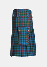 Utility_Patel_Tartan_10924_kilt_left_image_with_pleated_design_and_adjustable_buckles_for_men