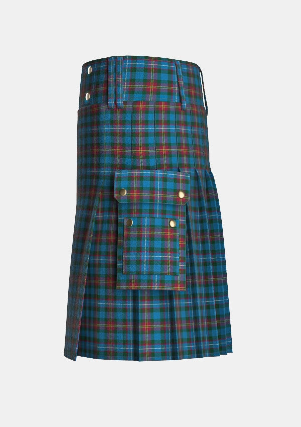 Utility_Patel_Tartan_10924_kilt_left_image_with_pleated_design_and_adjustable_buckles_for_men
