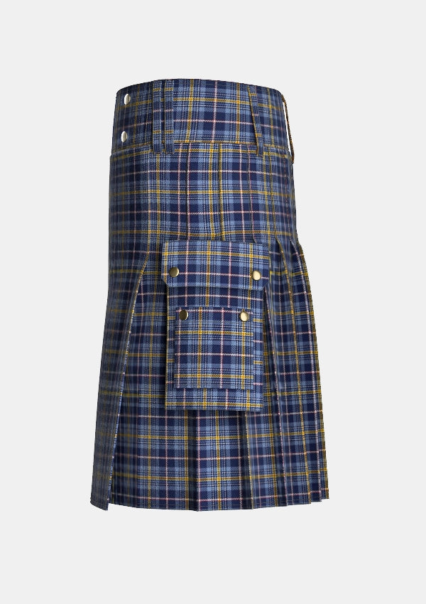 Utility_Patrick_Tartan_11972_kilt_left_image_with_pleated_design_and_adjustable_buckles_for_men