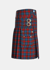 Utility_Patterson_John_tartan_2191_kilt_right_image_with_pleated_design_and_adjustable_buckles_for_men