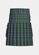 Utility_Patterson_William_John_Magee_Tartan_10129_kilt_back_image_with_pleated_design_and_adjustable_buckles_for_men