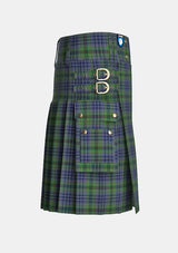 Utility_Patterson_William_John_Magee_Tartan_10129_kilt_right_image_with_pleated_design_and_adjustable_buckles_for_men