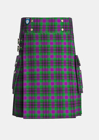 Utility_Paxton_Tartan_6691_kilt_front_image_with_pleated_design_and_adjustable_buckles_for_men