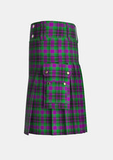 Utility_Paxton_Tartan_6691_kilt_left_image_with_pleated_design_and_adjustable_buckles_for_men