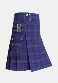 Utility_Payne_Tartan_2554_kilt_side_image_with_pleated_design_and_adjustable_buckles_for_men