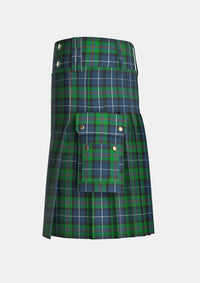 Utility_Peebles_Beltane_Centenary_Tartan_5403_kilt_left_image_with_pleated_design_and_adjustable_buckles_for_men