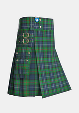 Utility_Peebles_Beltane_Centenary_Tartan_5403_kilt_side_image_with_pleated_design_and_adjustable_buckles_for_men