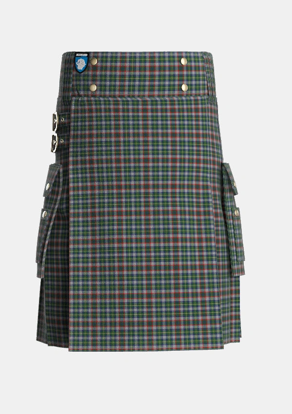 Utility_Penman_2_Tartan_167_kilt_front_image_with_pleated_design_and_adjustable_buckles_for_men