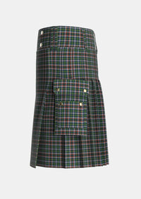 Utility_Penman_2_Tartan_167_kilt_left_image_with_pleated_design_and_adjustable_buckles_for_men