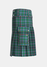 Utility_Penman_Tartan_166_kilt_left_image_with_pleated_design_and_adjustable_buckles_for_men