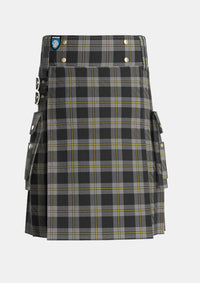 Utility_Perry_Ancient_Personal_Tartan_1213_kilt_front_image_with_pleated_design_and_adjustable_buckles_for_men