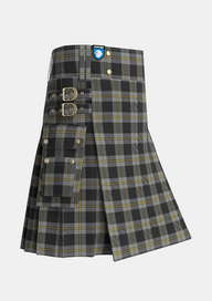 Utility_Perry_Ancient_Personal_Tartan_1213_kilt_side_image_with_pleated_design_and_adjustable_buckles_for_men