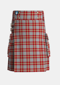 Utility_Perry_Arisaid_Personal_Tartan_1304_kilt_front_image_with_pleated_design_and_adjustable_buckles_for_men