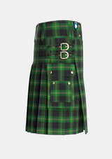 Utility_Perry_Hunting_Green_Personal_Tartan_1119_kilt_right_image_with_pleated_design_and_adjustable_buckles_for_men