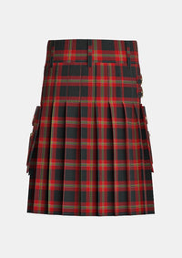 Utility_Pirrie_Tartan_1212_kilt_back_image_with_pleated_design_and_adjustable_buckles_for_men