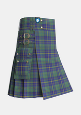 Utility_Platt_Tartan_749_kilt_side_image_with_pleated_design_and_adjustable_buckles_for_men