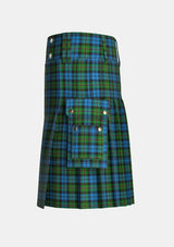 Utility_Polaris_Military_Tartan_222_kilt_left_image_with_pleated_design_and_adjustable_buckles_for_men