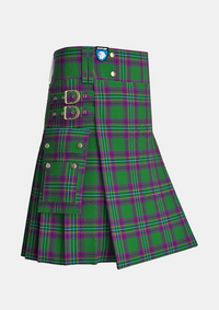 Utility_Powell_Tartan_11787_kilt_side_image_with_pleated_design_and_adjustable_buckles_for_men