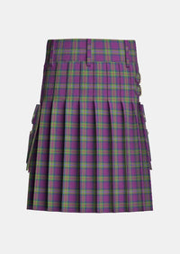 Utility_Pride_of_Dornoch_Tartan_13188_kilt_back_image_with_pleated_design_and_adjustable_buckles_for_men