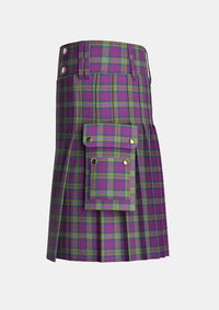 Utility_Pride_of_Dornoch_Tartan_13188_kilt_left_image_with_pleated_design_and_adjustable_buckles_for_men