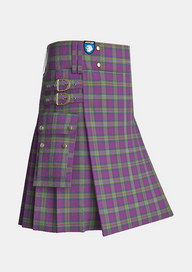 Utility_Pride_of_Dornoch_Tartan_13188_kilt_side_image_with_pleated_design_and_adjustable_buckles_for_men