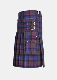 Utility_Pride_of_Scotland_tartan_2469_kilt_right_image_with_pleated_design_and_adjustable_buckles_for_men