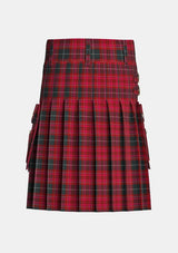 Utility_Pride_of_Wales_Tartan_7515_kilt_back_image_with_pleated_design_and_adjustable_buckles_for_men