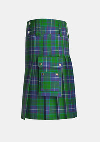 Utility_Proudfoot_Tartan_14703_kilt_left_image_with_pleated_design_and_adjustable_buckles_for_men