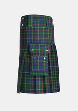Utility_Purves_Tartan_11173_kilt_left_image_with_pleated_design_and_adjustable_buckles_for_men