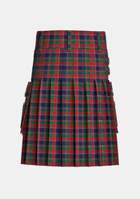 Utility_Quebec_Plaid_du_Tartan_1949_kilt_back_image_with_pleated_design_and_adjustable_buckles_for_men