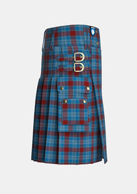 Utility_Rafferty_Tartan_6749_kilt_right_image_with_pleated_design_and_adjustable_buckles_for_men